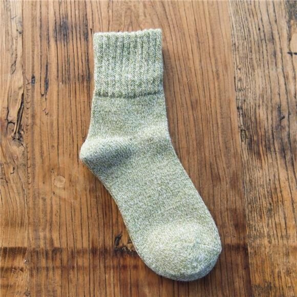 3-5 Pairs Womens Multicolor Fashion Warm Wool Cotton Thick Winter Crew Socks - Picture 6 of 8